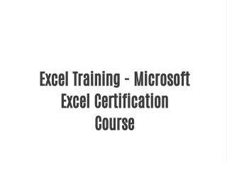excel training microsoft excel certification