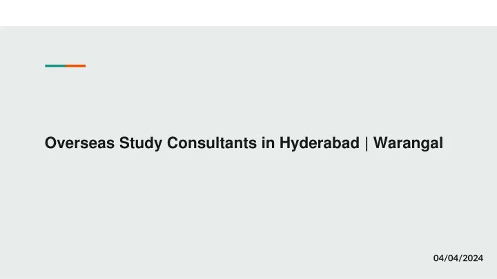 overseas study consultants in hyderabad warangal