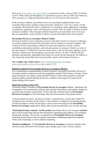 devices for pyrotechnics aerospace market