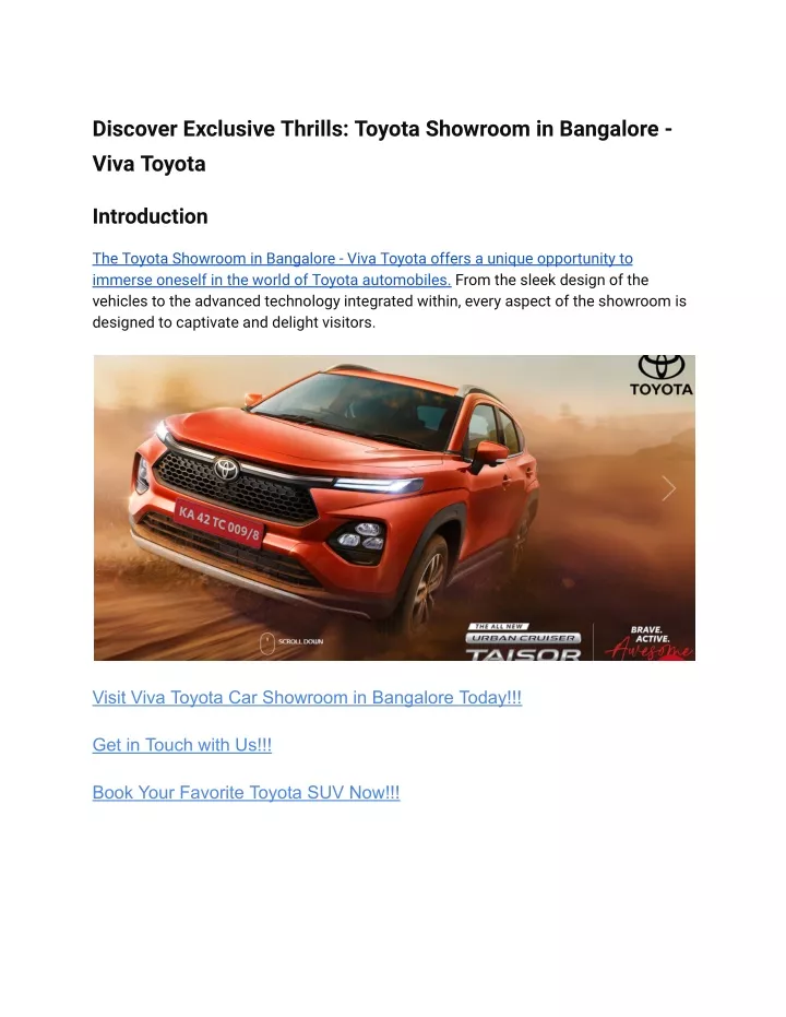discover exclusive thrills toyota showroom