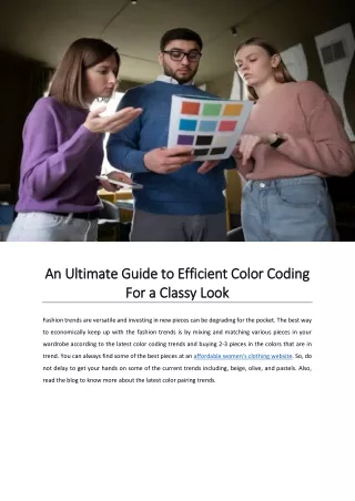 An Ultimate Guide to Efficient Color Coding For a Classy Look