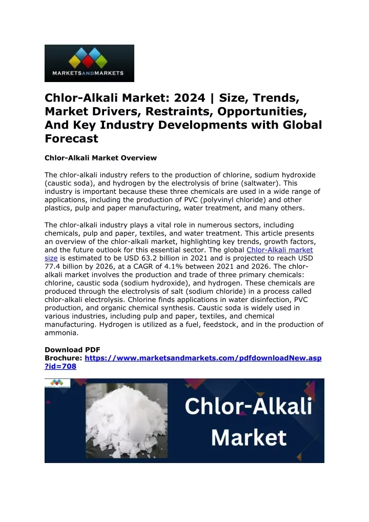 chlor alkali market 2024 size trends market