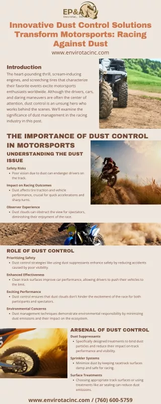 Innovative Dust Control Solutions Transform Motorsports Racing Against Dust INFO