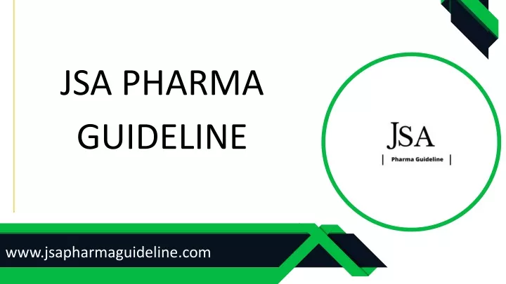 jsa pharma guideline