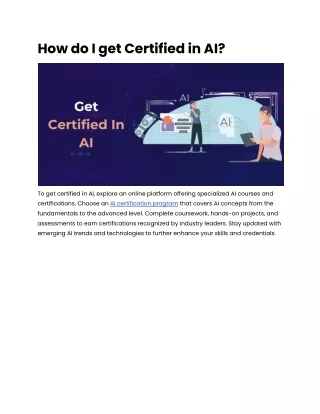 How do I get certified in AI_
