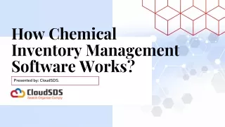 How Chemical Inventory Management Software Works