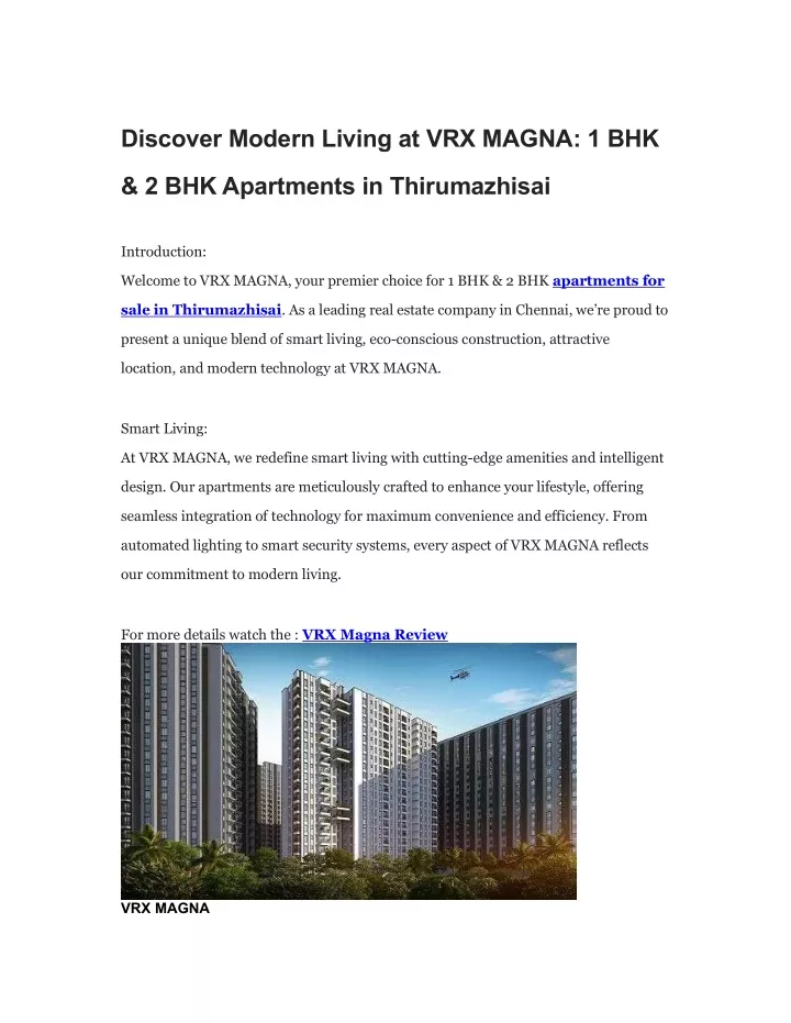 discover modern living at vrx magna