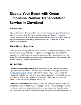 Elevate Your Event with Green Limousine Premier Transportation Service in Cleveland (1)