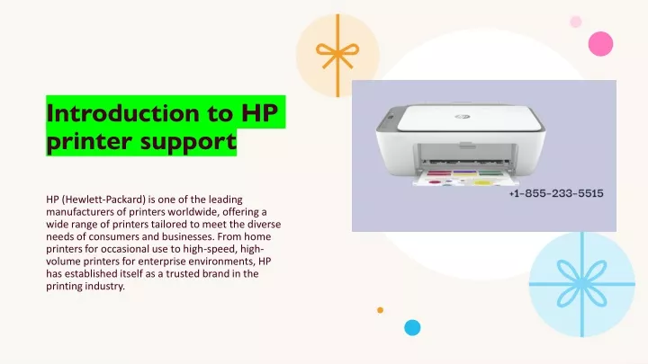 introduction to hp printer support