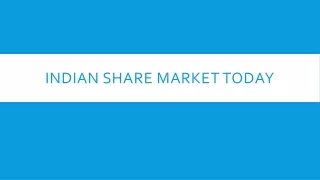 indian share market today