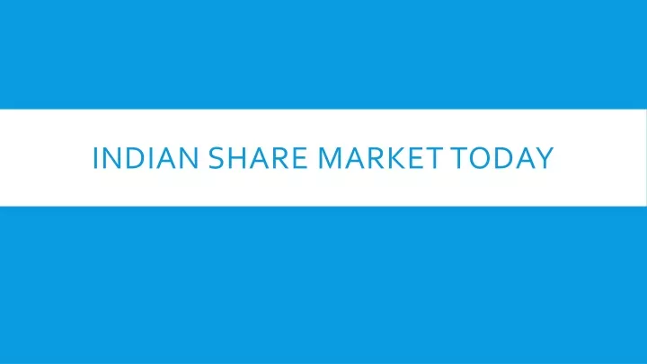 indian share market today