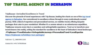 top travel Agency in dehradun