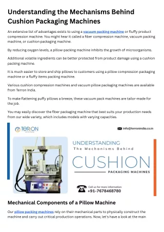 Understanding the Mechanisms Behind Cushion Packaging Machines