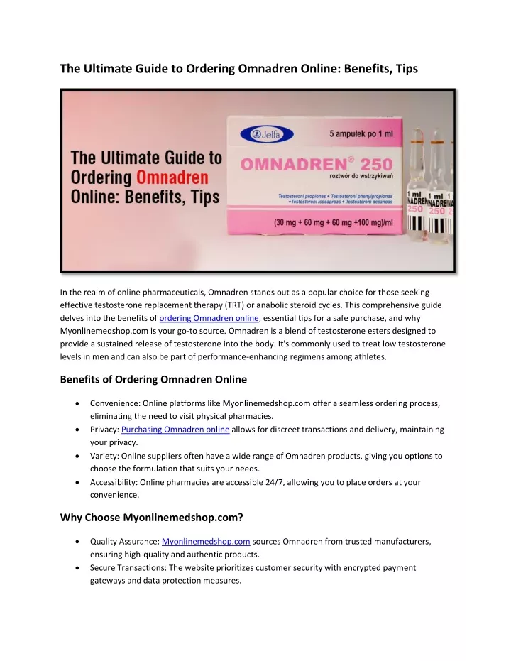 the ultimate guide to ordering omnadren online