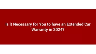 Should You Consider an Extended Car Warranty in 2024