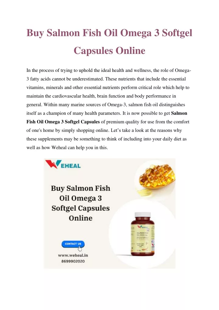 buy salmon fish oil omega 3 softgel