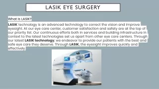 LASIK Eye surgery