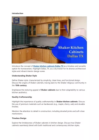 Where Can You Find Quality Shaker Kitchen Cabinets Dallas TX?