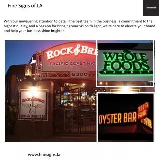 fine signs of la
