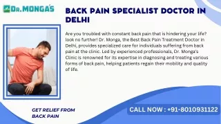 Back Pain Specialist Doctor in Delhi | 8010931122