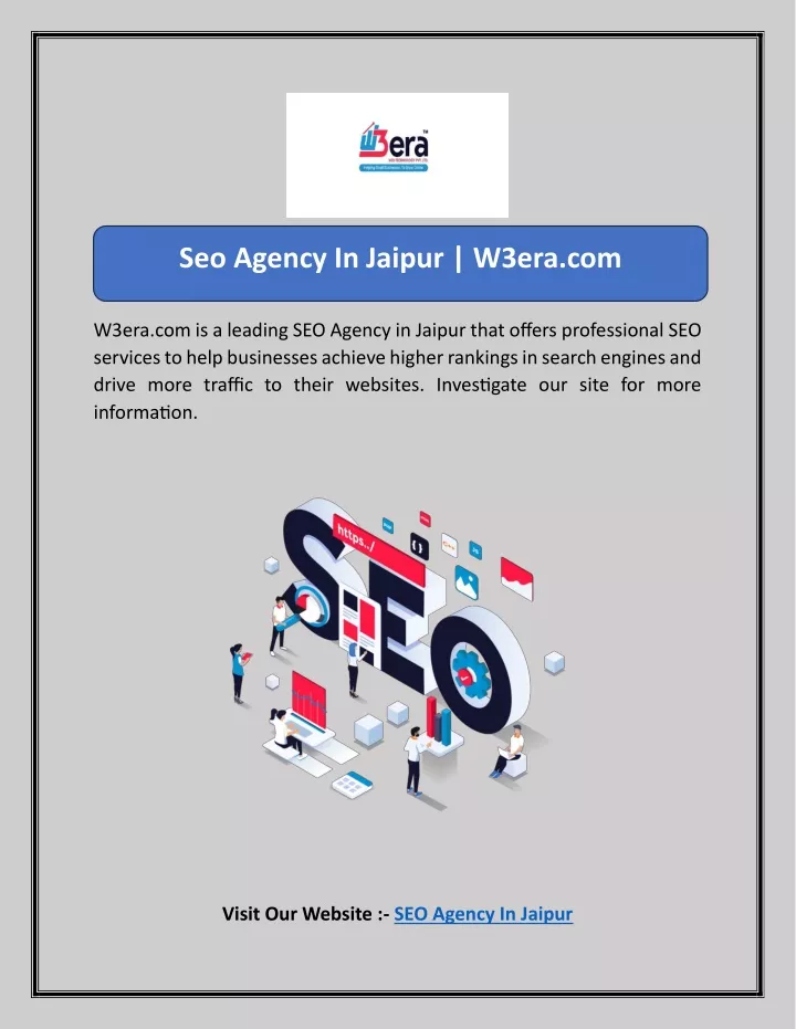 seo agency in jaipur w3era com