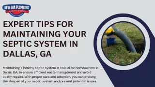 Expert Tips for Maintaining Your Septic System in Dallas, GA