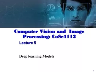 computer vision and image processing cosc4113