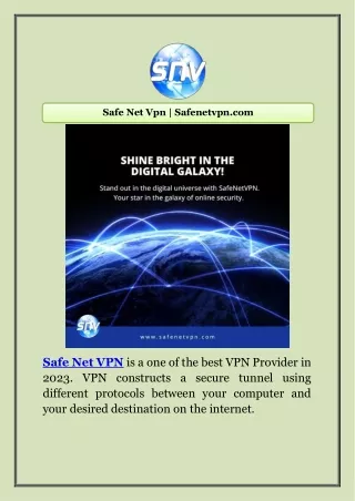 Safe Net Vpn | Safenetvpn.com