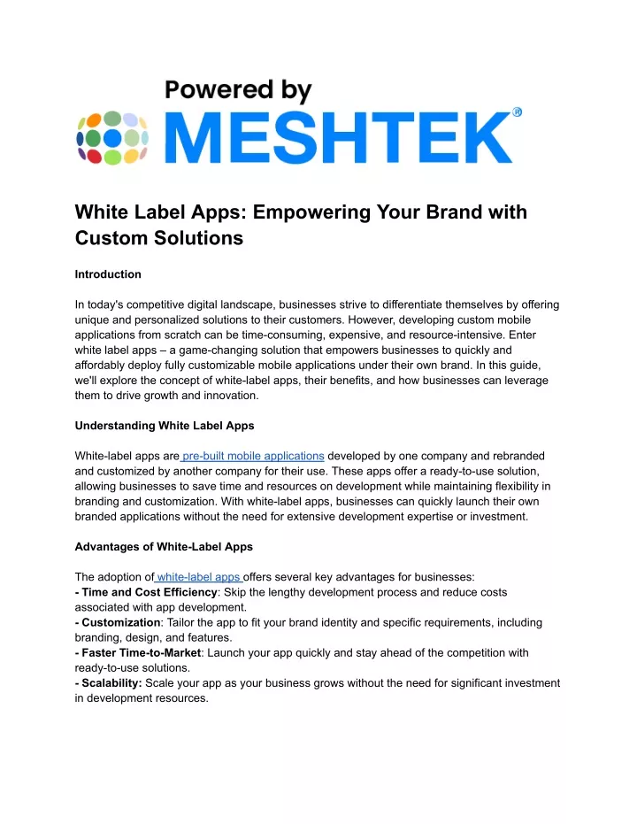 white label apps empowering your brand with