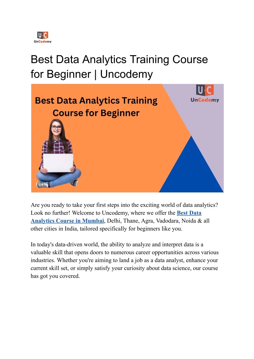PPT - Best Data Analytics Training Course for Beginner | Uncodemy ...