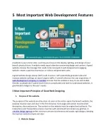 5  Most Important Web Development Features - slide 1