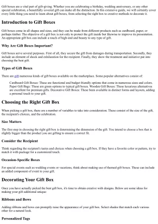 gift boxes are a vital part of gift giving