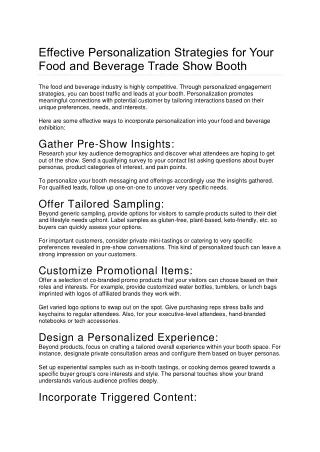 Effective Personalization Strategies for Your Food and Beverage Trade Show Booth (1)