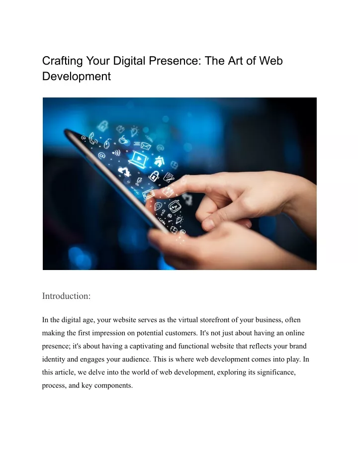 crafting your digital presence