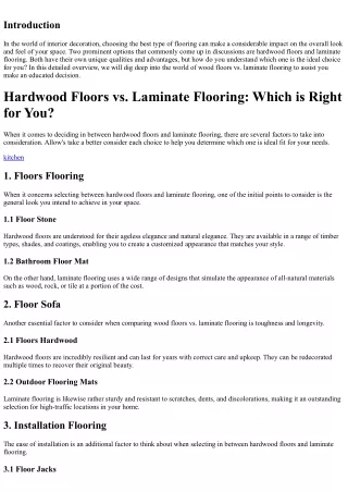 Wood Floors vs. Laminate Flooring: Which is Right for You?