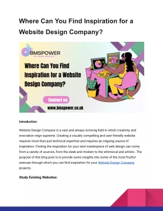 Where Can You Find Inspiration for a Website Design Company_