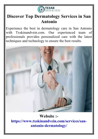 Dermatology Solutions in San Antonio