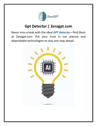 PPT - Chat Gpt Detector | Zerogpt.com PowerPoint Presentation, Free ...