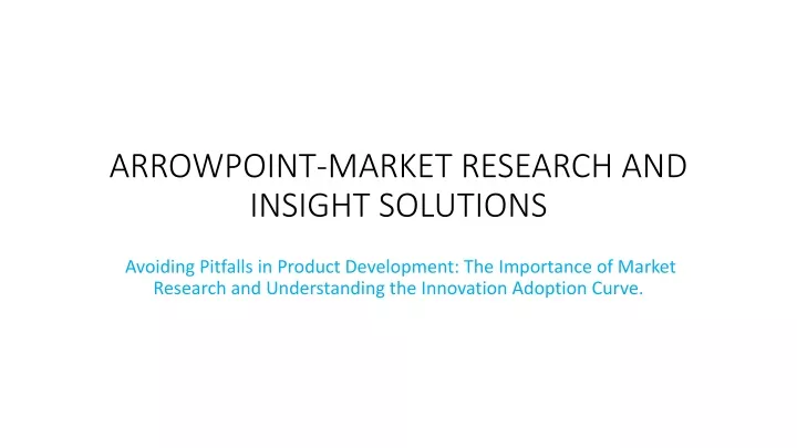 arrowpoint market research and insight solutions