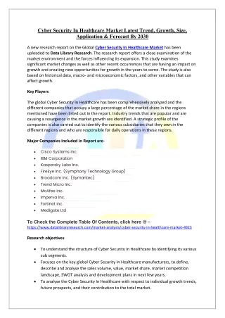 cyber security in healthcare market latest trend