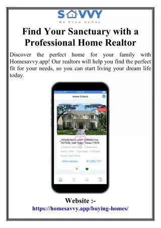 Find Your Sanctuary with a Professional Home Realtor