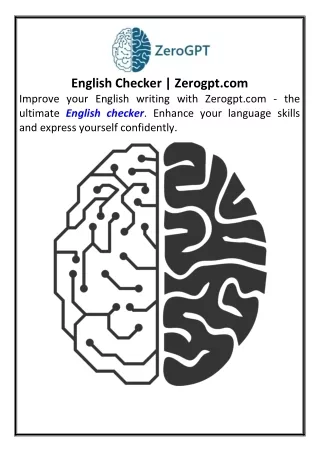 English Checker Zerogpt.com