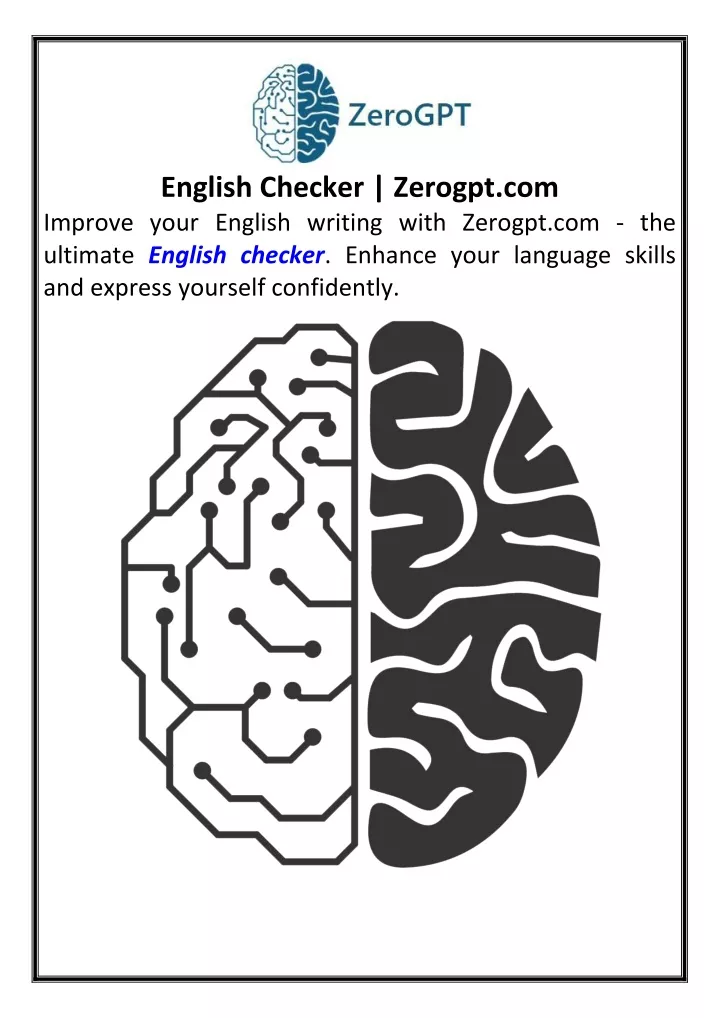english checker zerogpt com improve your english