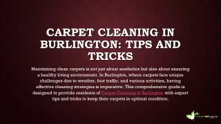Carpet Cleaning In Burlington