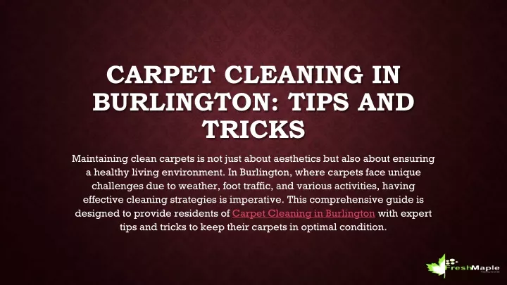 carpet cleaning in burlington tips and tricks