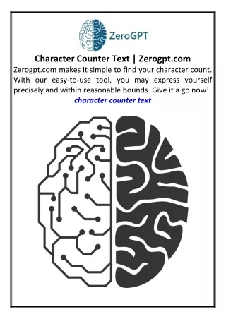 Character Counter Text Zerogpt.com