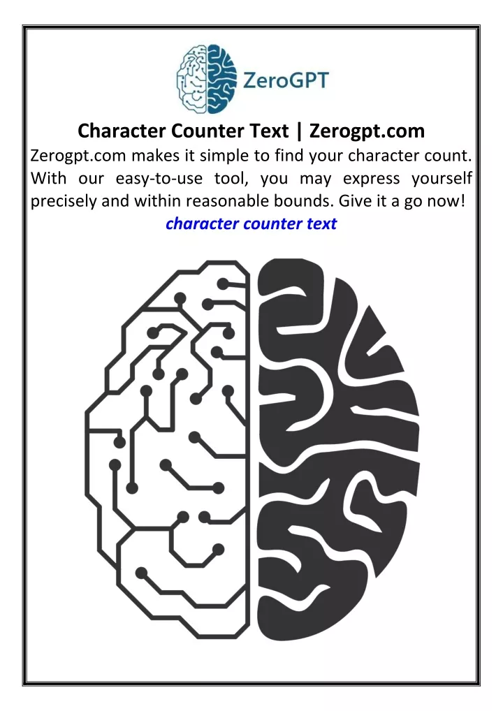 character counter text zerogpt com zerogpt