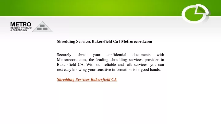 shredding services bakersfield ca metrorecord com