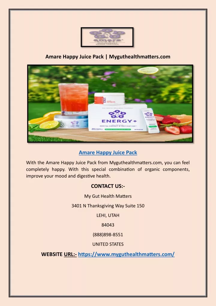 amare happy juice pack myguthealthmatters com