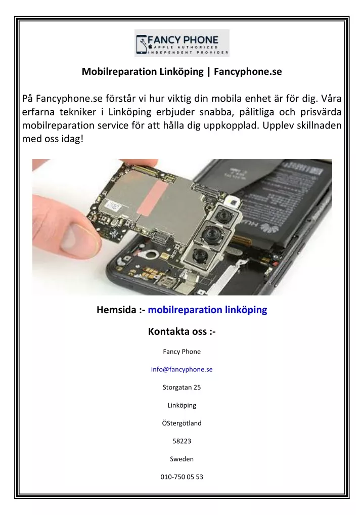 mobilreparation link ping fancyphone se